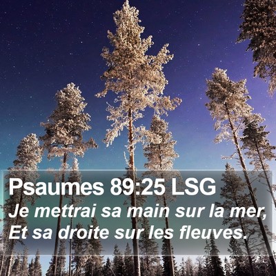 Psaumes 89:25 LSG Bible Verse Image
