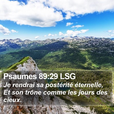Psaumes 89:29 LSG Bible Verse Image