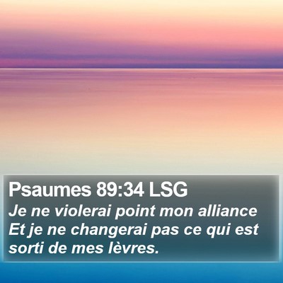 Psaumes 89:34 LSG Bible Verse Image