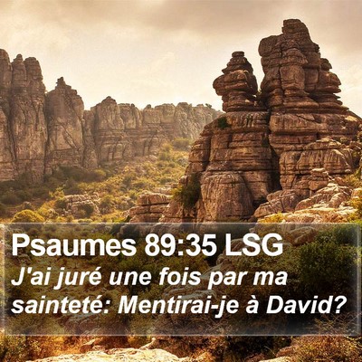 Psaumes 89:35 LSG Bible Verse Image