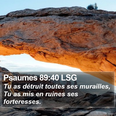 Psaumes 89:40 LSG Bible Verse Image