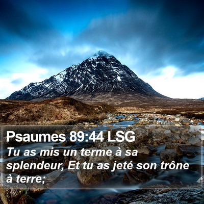 Psaumes 89:44 LSG Bible Verse Image