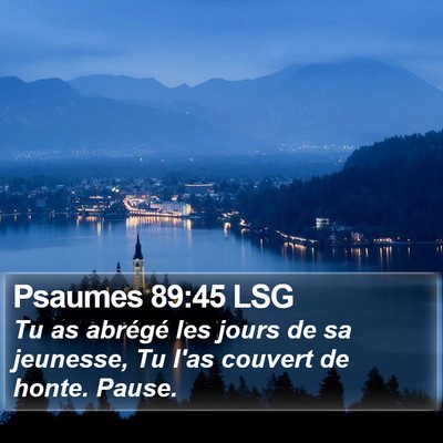 Psaumes 89:45 LSG Bible Verse Image