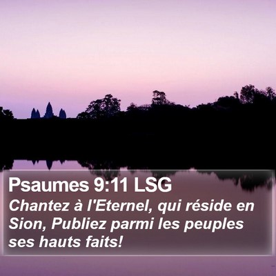 Psaumes 9:11 LSG Bible Verse Image