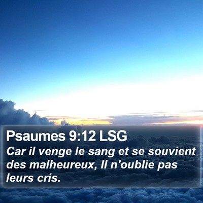 Psaumes 9:12 LSG Bible Verse Image