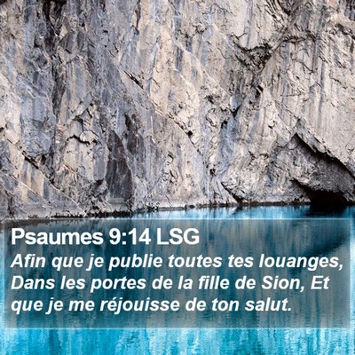 Psaumes 9:14 LSG Bible Verse Image