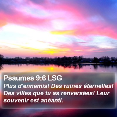 Psaumes 9:6 LSG Bible Verse Image