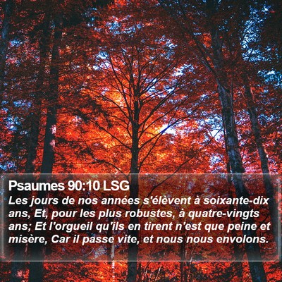 Psaumes 90:10 LSG Bible Verse Image