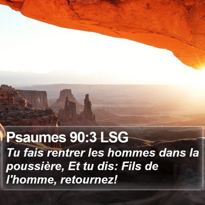Psaumes 90:3 LSG Bible Verse Image