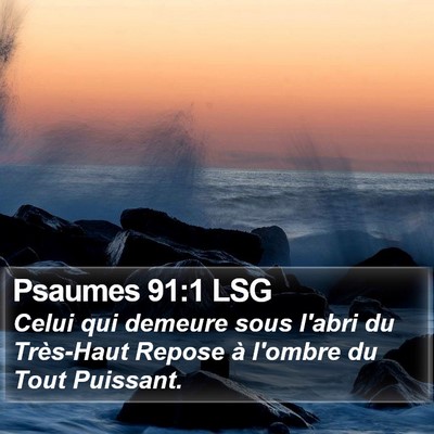 Psaumes 91:1 LSG Bible Verse Image