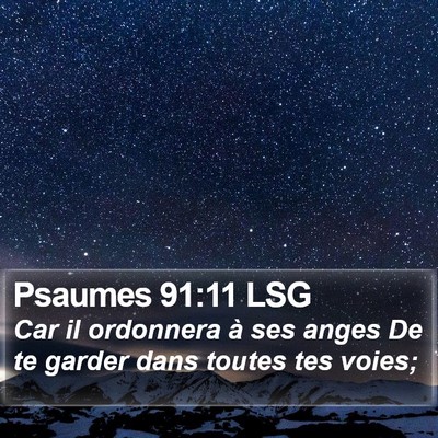 Psaumes 91:11 LSG Bible Verse Image