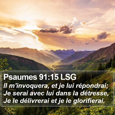 Psaumes 91:15 LSG Bible Verse Image
