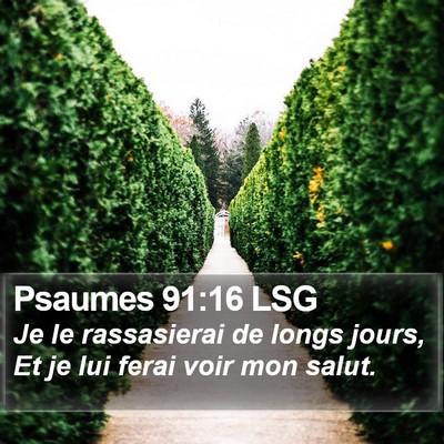 Psaumes 91:16 LSG Bible Verse Image