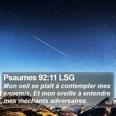 Psaumes 92:11 LSG Bible Verse Image