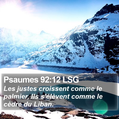 Psaumes 92:12 LSG Bible Verse Image