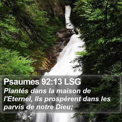 Psaumes 92:13 LSG Bible Verse Image