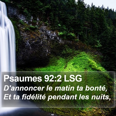 Psaumes 92:2 LSG Bible Verse Image