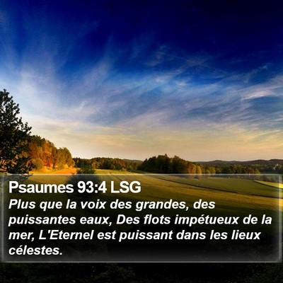 Psaumes 93:4 LSG Bible Verse Image