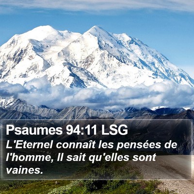 Psaumes 94:11 LSG Bible Verse Image