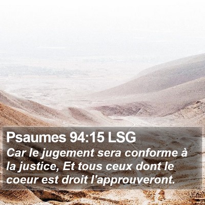Psaumes 94:15 LSG Bible Verse Image