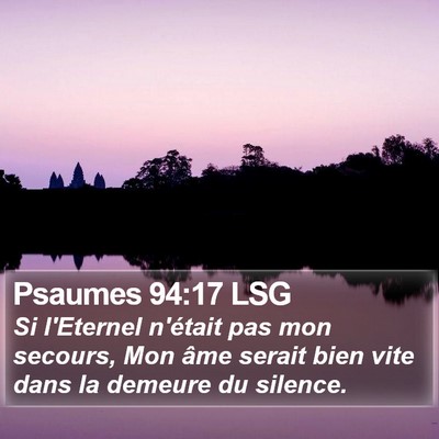 Psaumes 94:17 LSG Bible Verse Image