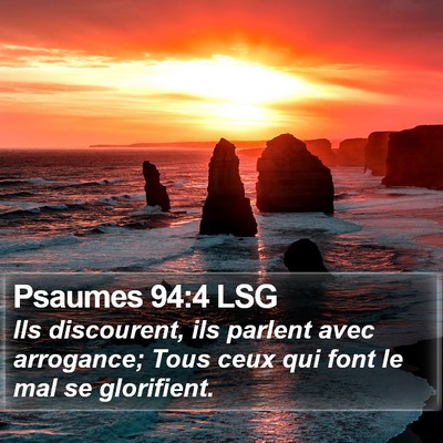 Psaumes 94:4 LSG Bible Verse Image