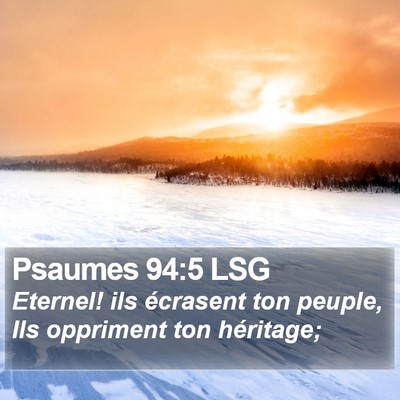 Psaumes 94:5 LSG Bible Verse Image