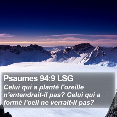 Psaumes 94:9 LSG Bible Verse Image