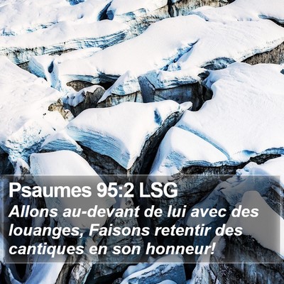 Psaumes 95:2 LSG Bible Verse Image