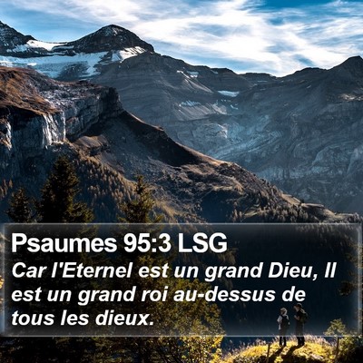 Psaumes 95:3 LSG Bible Verse Image