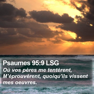 Psaumes 95:9 LSG Bible Verse Image