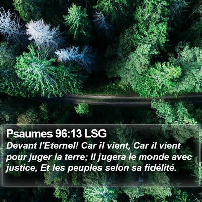 Psaumes 96:13 LSG Bible Verse Image