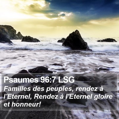 Psaumes 96:7 LSG Bible Verse Image