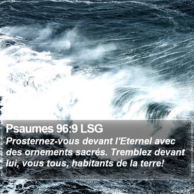 Psaumes 96:9 LSG Bible Verse Image