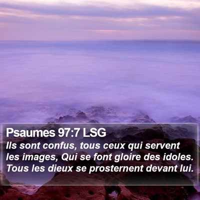 Psaumes 97:7 LSG Bible Verse Image