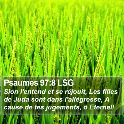 Psaumes 97:8 LSG Bible Verse Image