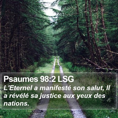 Psaumes 98:2 LSG Bible Verse Image