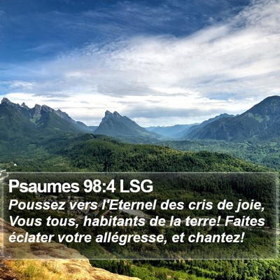 Psaumes 98:4 LSG Bible Verse Image