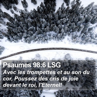 Psaumes 98:6 LSG Bible Verse Image