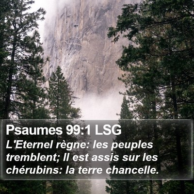 Psaumes 99:1 LSG Bible Verse Image