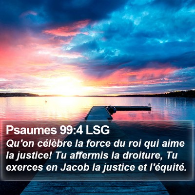 Psaumes 99:4 LSG Bible Verse Image