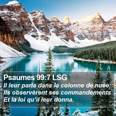 Psaumes 99:7 LSG Bible Verse Image
