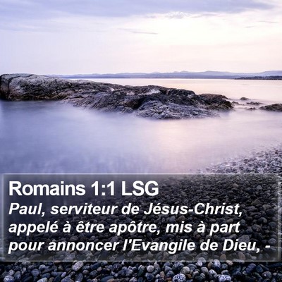 Romains 1:1 LSG Bible Verse Image