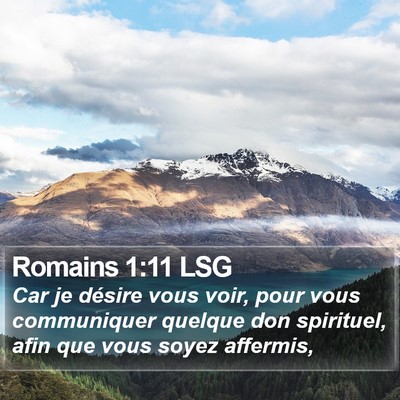 Romains 1:11 LSG Bible Verse Image