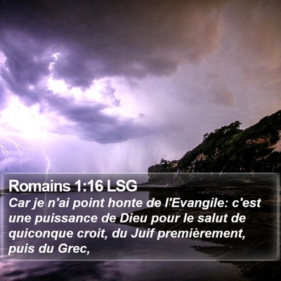 Romains 1:16 LSG Bible Verse Image
