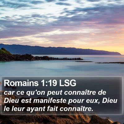 Romains 1:19 LSG Bible Verse Image