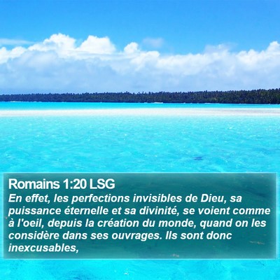 Romains 1:20 LSG Bible Verse Image