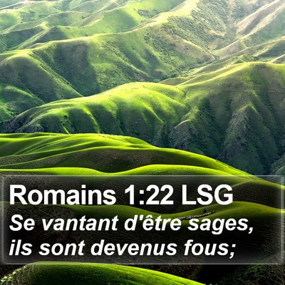 Romains 1:22 LSG Bible Verse Image