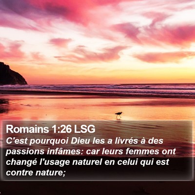 Romains 1:26 LSG Bible Verse Image