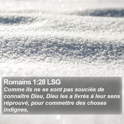 Romains 1:28 LSG Bible Verse Image